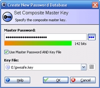 Copie d'écran Création de mot de passe